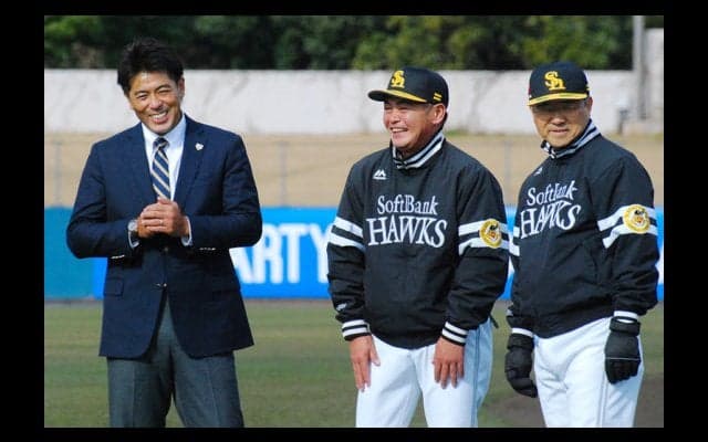 侍・稲葉監督が鷹キャンプ視察　千賀は「先発」、柳田は「すごい体」