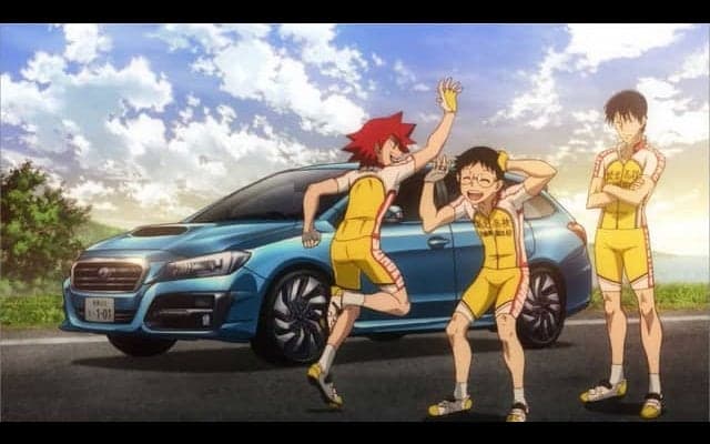 小野田坂道のチームカーとしてレヴォーグが登場！弱虫ペダル×スバルコラボCM