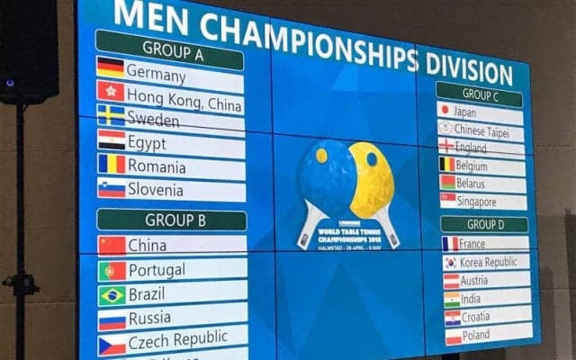 世界卓球2018 グループリーグの組み合わせが決定！日本 男子は台湾ら、女子はオーストリアなどと同組に