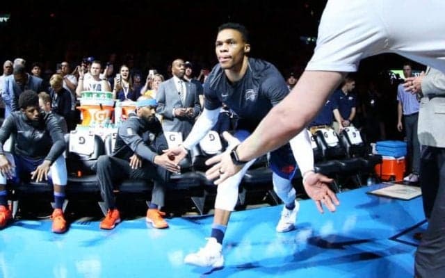 ウェストブルック、2年連続平均トリプル・ダブルへ残り4試合で48リバウンド