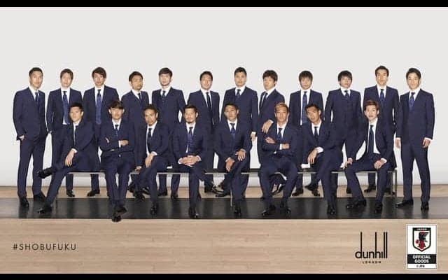 ダンヒル、サッカー日本代表のSHOBUFUKUとなるオフィシャルスーツ発表