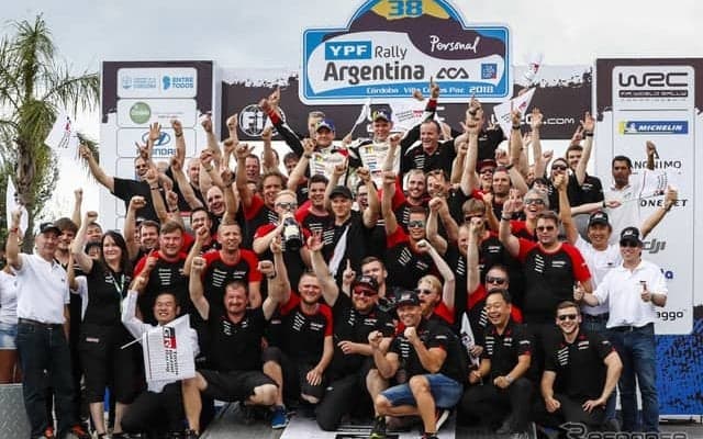 【WRC 第5戦】今季初勝利のトヨタ陣営コメント…豊田社長「昨年傷めつけられたアルゼンチン戦、学びと改善で頂点に」