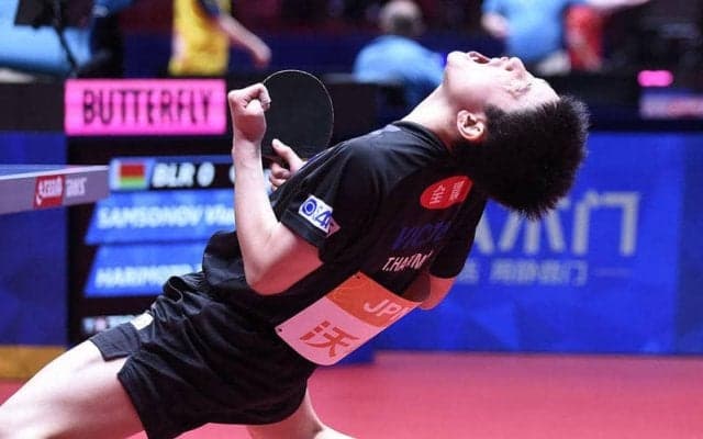 張本智和が元世界ランク1位を大逆転で撃破！日本がベラルーシに快勝＜世界卓球2018＞