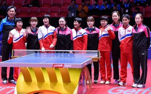 世界卓球で韓国と北朝鮮が南北合同チームを結成