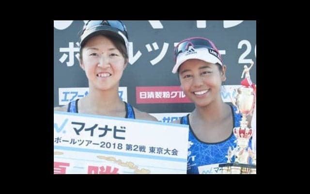ビーチバレー坂口佳穂、顔面タンコブ負傷のまま、気迫のツアー初優勝