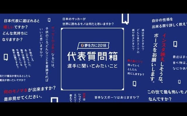 サッカー日本代表26名がファンの質問に回答！動画「代表質問箱II」公開