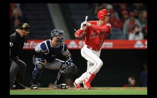 【MLB】大谷、5試合ぶり野手先発で快音！　第2打席で適時打、快足飛ばして二塁打に