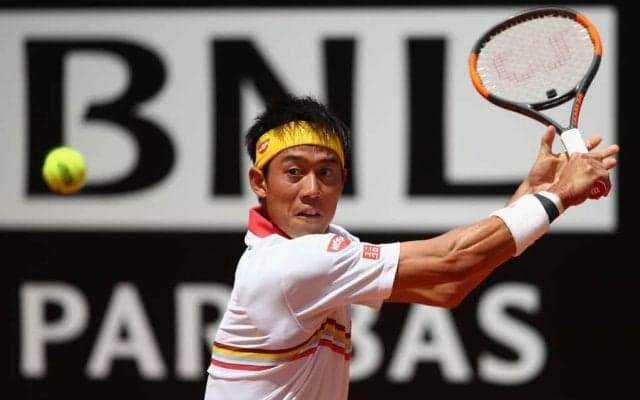 錦織、ストレートで1回戦を突破。2回戦で世界4位ディミトロフと対戦[男子テニスATPワールドツアー マスターズ1000 ローマ]