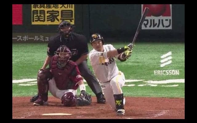 ソフトバンク松田、6年連続2桁本塁打　同点の4回に10号勝ち越しソロ