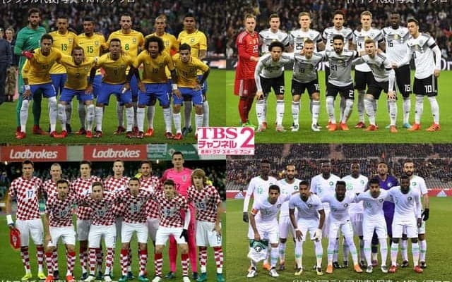 サッカーブラジル代表、ドイツ代表のテストマッチをTBSチャンネル2が生中継