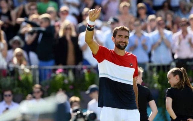 初戦突破したチリッチ「芝シーズンは短いが、同時に有利」[男子テニスATPワールドツアー500 ロンドン]