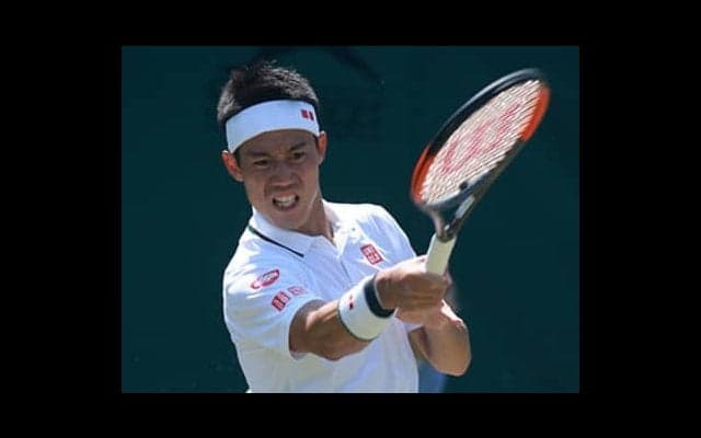 １球ずつボールをもらう錦織圭、ファーストサーブがビュンビュン入る