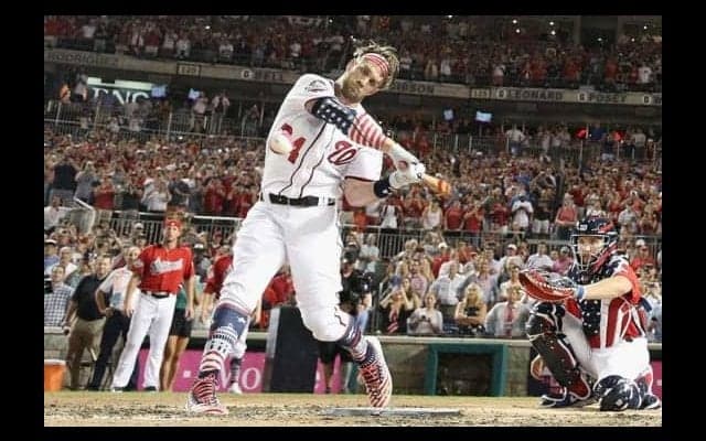 【MLB】圧巻45発！　ハーパーの本塁打競争優勝に米ファン「今まで見た中で最高」