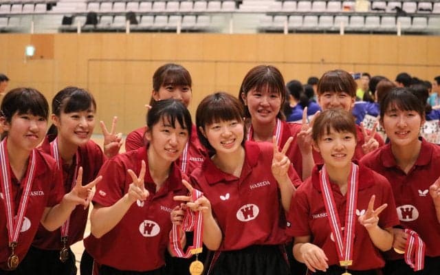 【卓球・インカレ女子】早稲田が激戦制し3連覇