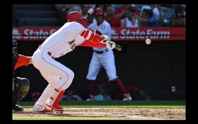 【MLB】大谷翔平、バント失敗も韋駄天ぶり披露　一塁到達タイムは今季エ軍最速記録