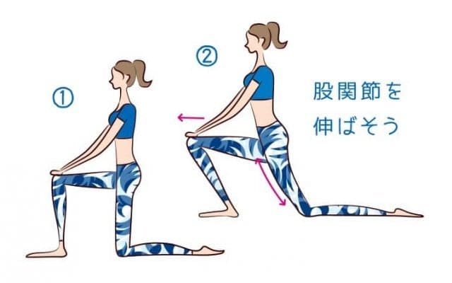 股関節を伸ばして立ち姿スッキリ