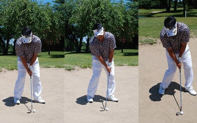 宮里聖志「絶対にボールを上げようとしないことが大切」　アゴの高いバンカーショット②