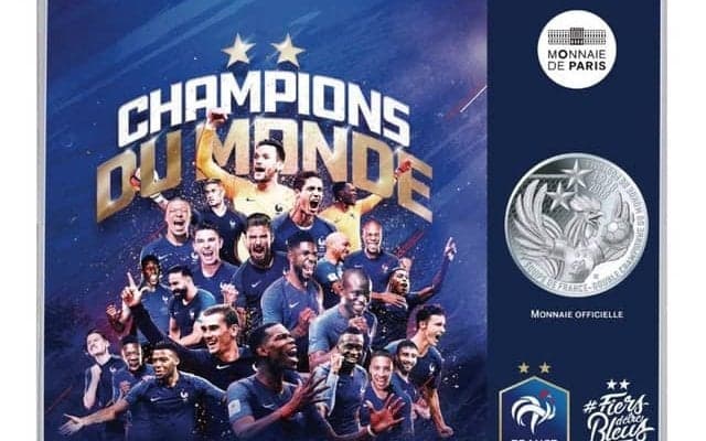 フランスサッカー連盟公認「フランス代表チーム優勝記念コイン」発売