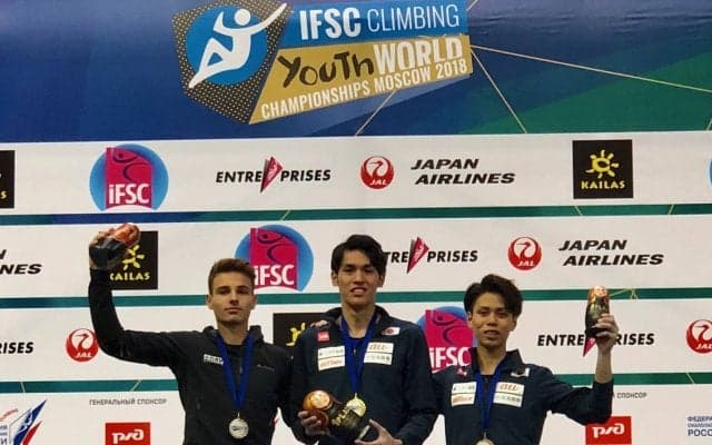 楢﨑明智が優勝! IFSC世界ユース選手権モスクワ大会