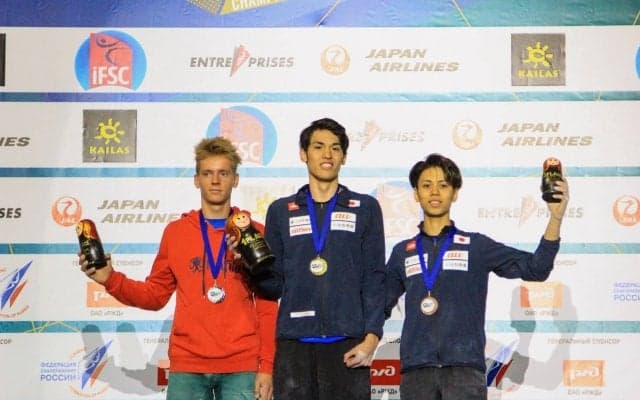 楢﨑明智がジュニアリード優勝! IFSC世界ユース選手権モスクワ大会