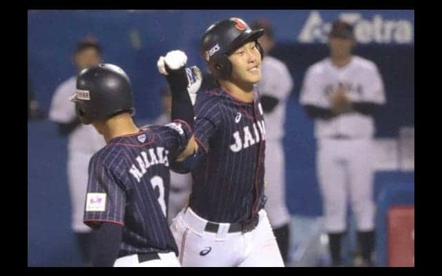 【侍J壮行試合】小園が同郷のドラ1候補・松本から豪快弾「ものすごく気持ちよかったです」