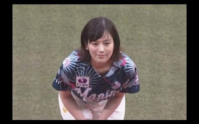 筧美和子さんがロッテ戦で始球式「ドキドキ」も「とても楽しかったです」