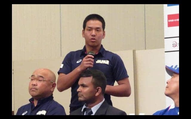 【侍U-18代表】中川卓也が公式会見で大会史上初の連覇誓う「アジアナンバー1を取りに行く」
