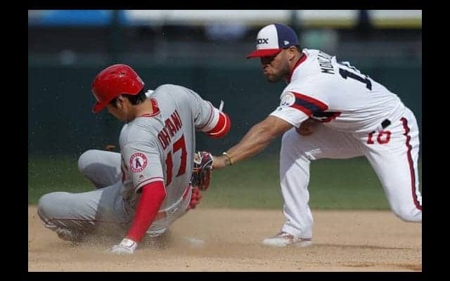 前日右脚打撲の大谷、MLB平均を上回る走りで“右前二塁打”「依然として速い」
