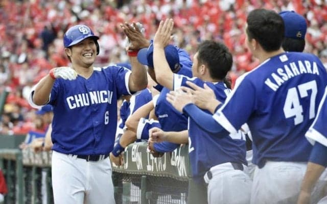 中日・平田が先制打＆勝ち越しソロ！大瀬良を打ち砕いて4位浮上！