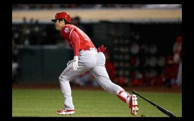 【MLB】大谷翔平、第3打席で“快足”内野安打　2試合連続安打も代走送られベンチに退く
