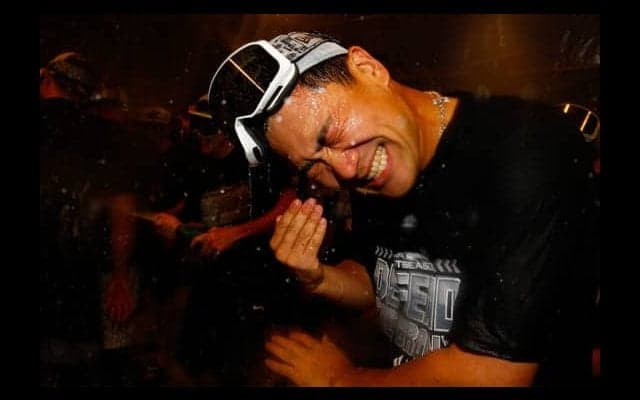 【MLB】田中将大、POでの躍進誓う　歓喜のシャンパンファイト「何度も出来るように」