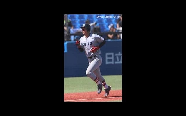 首位攻防戦第１ラウンド。小原の一発で制す／法大１回戦