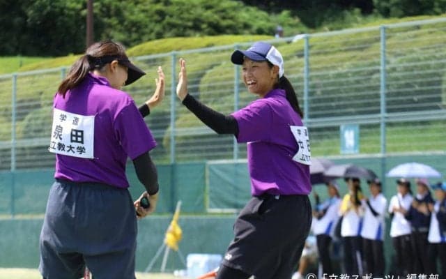 【ソフトテニス部女子】『さよなら、“最強の４年生”』　中田依緒里は、主将としてインカレを「楽しんだ」。