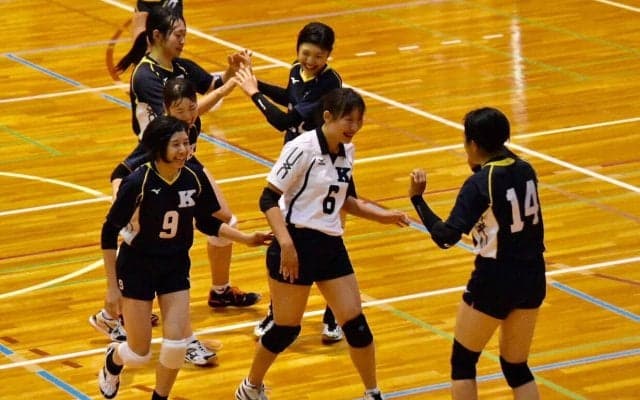 【バレーボール部女子】　格上神院大にストレート勝利！