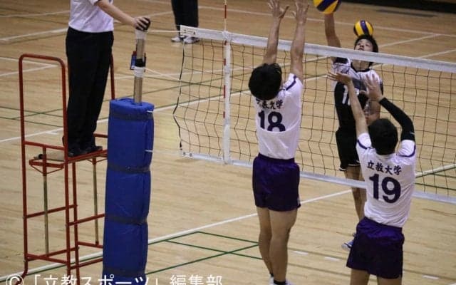 【バレーボール部】３部からの昇格チーム相手に秋季リーグ２勝目