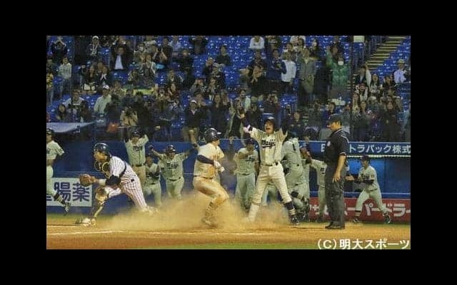 ４年・森下智〝サヨナラ〟打！　今季最終戦を勝利で飾る／東京六大学秋季リーグ戦