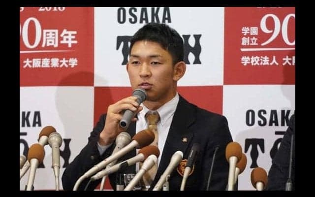 大阪桐蔭・柿木“まさかの”5位指名に発奮　「原動力にして1年目からでも」