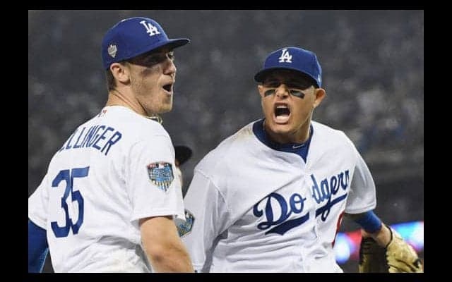 【MLB】ド軍ベリンジャーが強肩発動！　失点危機に中堅から本塁レーザー送球で同点死守
