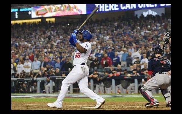 【MLB】ドジャースが6回に4点先制！　プイグ特大3ラン　地元ファンは球場揺れる大歓声