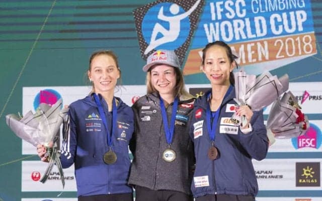 野口啓代が最終戦で2年ぶり表彰台／リードW杯2018第7戦 中国・厦門大会