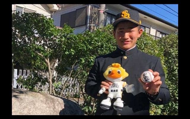 ホークスが王会長の後輩、ドラフト3位の早実・野村に指名挨拶「大変感激」