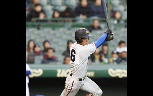 フェンス直撃の衝撃　巨人・坂本が目標 増田陸（明秀日立）