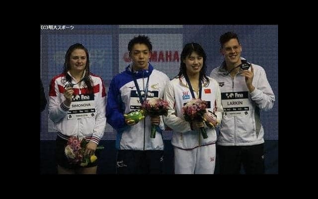 矢島　200バタで２位入賞／Ｗ杯東京大会2018