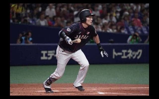 【日米野球】侍ジャパンが2回に“獅子おどし”打線で4点先制　源田が走者一掃の右翼線三塁打
