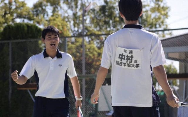【ソフトテニス部男子】　３勝２敗の３位で終幕