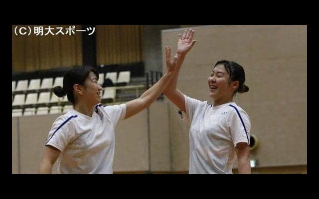 結束が実を結び、正田・由良組が女子ダブルス優勝！／関東学生新人選手権