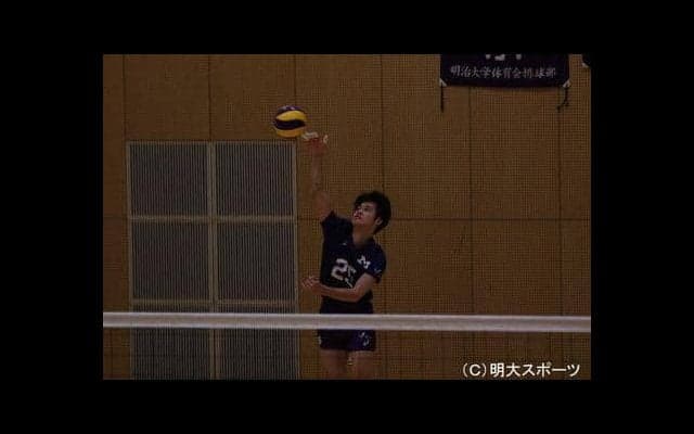 大体大にストレート勝ち　３回戦進出／全日本大学男子選手権