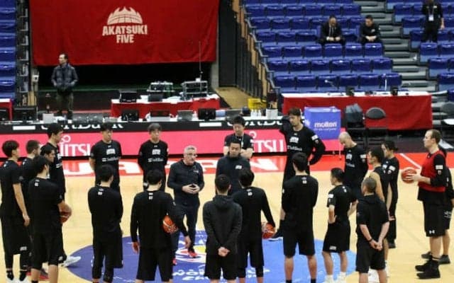 男子日本代表が前日練習、カザフスタン戦は3ポイントシュートとリバウンドに注意