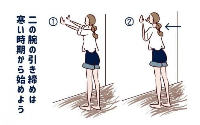 寒い時期から二の腕引き締めを！