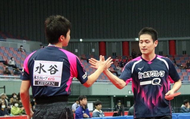 【卓球】水谷・大島ペア4強入り　張本ペアとの大一番へ＜全日本卓球2019・男子複＞